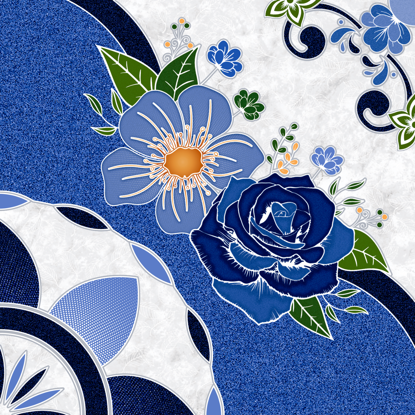 ATITLÁN AZUL 43×43 cm